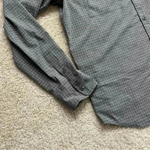 Prana Garvan Long Sleeve Shirt Gray Men's Size Large Outdoor Active # M21212643 - Picture 12 of 16